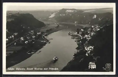 AK Wehlen /Sächs. Schweiz, Teilansicht