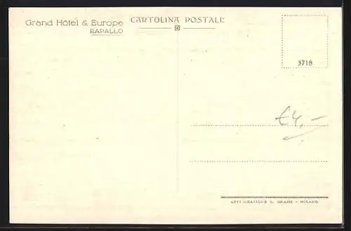 AK Rapallo, Grand Hotel & Europe, Segelschiffe