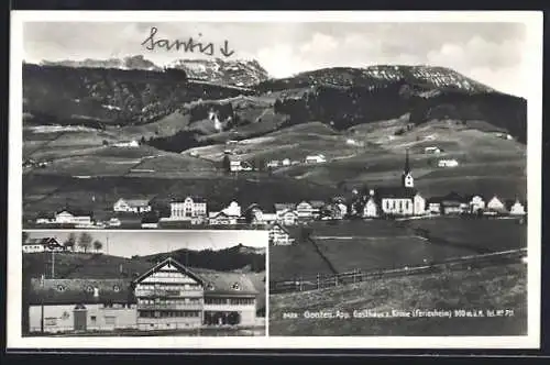 AK Gonten, Panorama mit Gasthaus Zur Krone