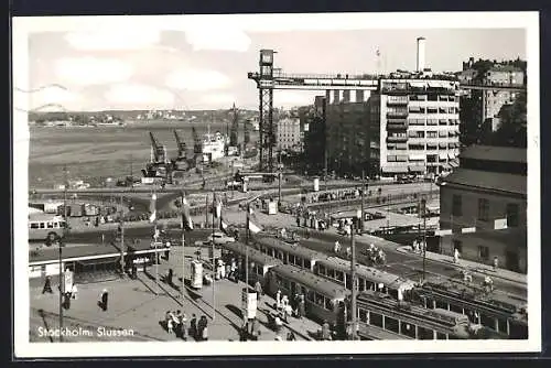 AK Stockholm, Slussen, Strassenbahnen