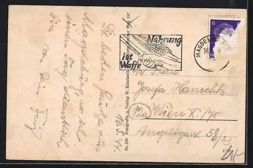AK Magdeburg, Alter Markt mit Kaiser Otto Denkmal