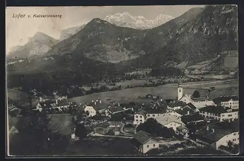 AK Lofer, Blick vom Kalvarienberg auf Lofer