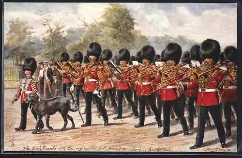 Künstler-AK Harry Payne: London, The Irish Guards with their regimental pet