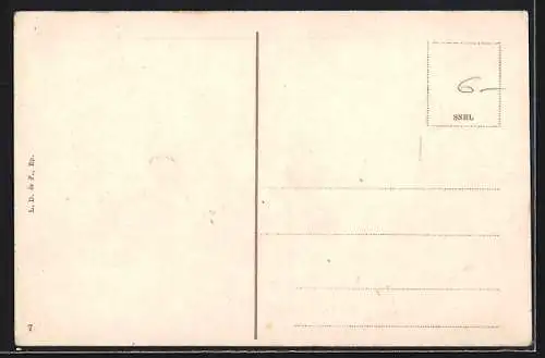 AK Budapest, Strassenpartie am Margarethenring, Strassenbahn