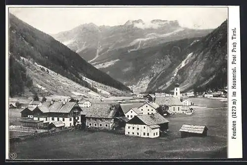 AK Feichten im Kaunsertal, Ortsansicht mit Blick ins Tal