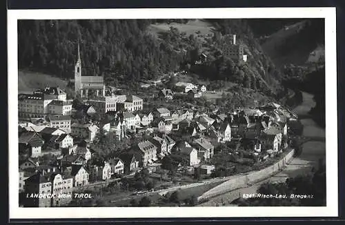 AK Landeck /Tirol, Teilansicht mit Kirche