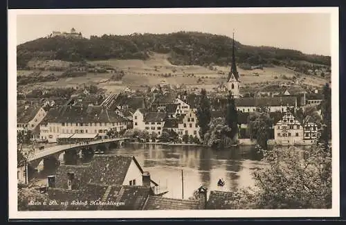 AK Stein a. Rh., Panorama mit Schloss Hohenklingen