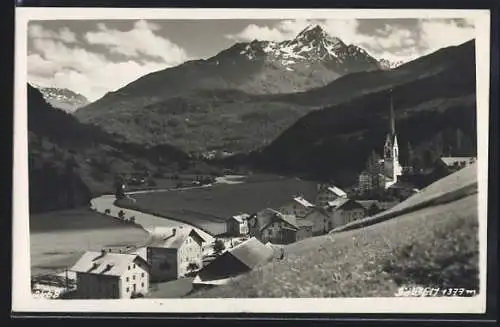 AK Sölden, Ortsansicht aus der Vogelschau