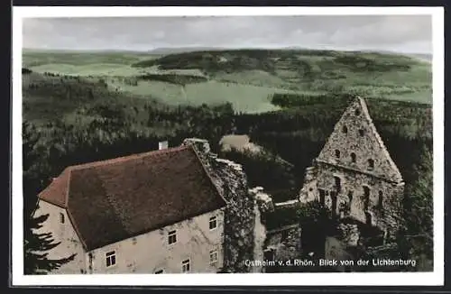 AK Ostheim / Rhön, Blick von der Lichtenburg