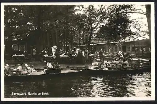 AK Lübbenau, Spreewald, Gasthaus Eiche, Inh. G. Raschke