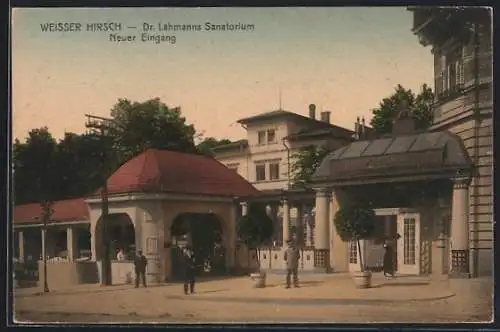 AK Dresden-Weisser Hirsch, Dr. Lahmanns Sanatorium, Neuer Eingang