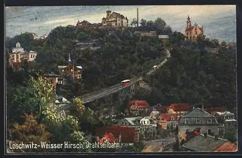 AK Dresden-Loschwitz-Weisser Hirsch, Drahtseilbahn