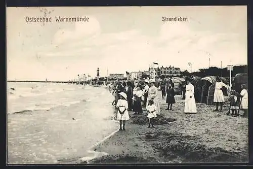 AK Warnemünde, Strandleben
