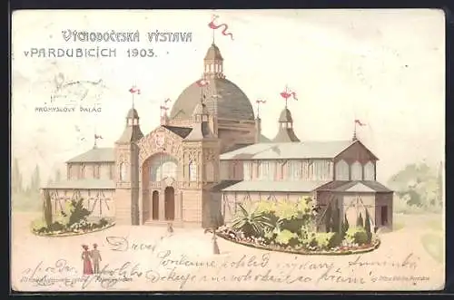 Lithographie Pardubice, Východoceská Výstava 1903 - Prumyslový Palác