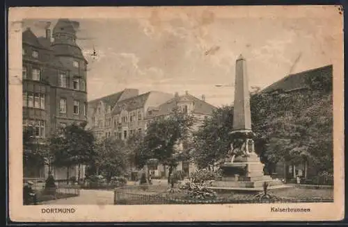 AK Dortmund, Partie am Kaiserbrunnen