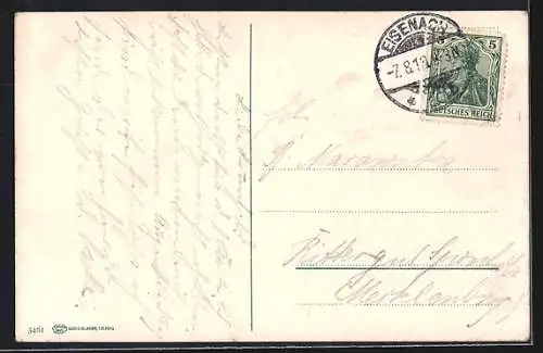 AK Cassel-Wilhemshöhe, Partie an der Löwenburg