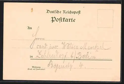 Lithographie Berlin, Berliner Gewerbe-Ausstellung, Flusspartie mit Booten