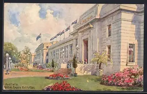 Künstler-AK London, British Empire Exhibition, The Australian Pavilion