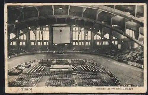 AK Dortmund, Innenansicht der Westfalenhalle