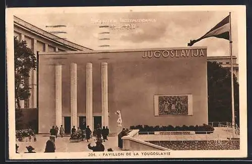 AK Paris, Exposition Internationale 1937, Pavillon de la Yougoslavie, Ausstellung