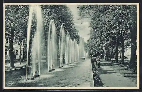 AK Dresden, internationale Hygiene-Ausstellung 1931, Hundertbrunnenstrasse