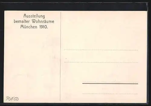 AK München, Ausstellung bemalter Wohnräume 1910 - Zimmer der Tochter des Hauses