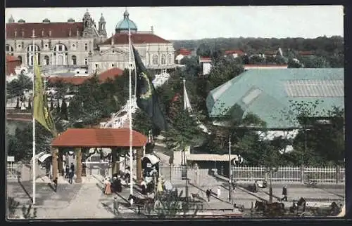 AK Dresden, 3. Deutsche Kunstgewerbe-Ausstellung 1906, Teilansicht der Ausstellung