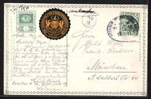 AK Dresden, Internationale Hygiene-Ausstellung 1911, Blick auf das Ausstellungsgelände