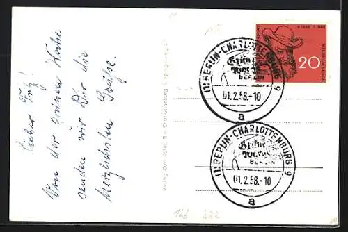 AK Berlin, Die Grüne Woche 1958, Innenbeet mit Blumen