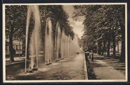 AK Dresden, Intern. Hygiene-Ausstellung 1930, Hundertbrunnenstrasse