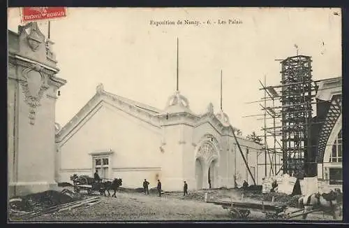 AK Nancy, Exposition, Les palais, Pferdewagen
