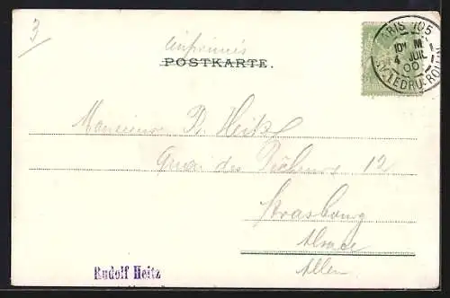 Lithographie Paris, Exposition universelle de 1900, Palais de la Navigation