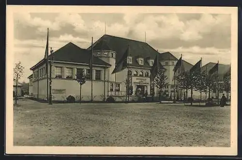 AK Leipzig, Weltausstellung für Buchgewerbe und Graphik 1914, Österreichisches Staatsgebäude