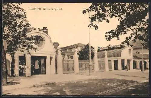 AK München, Ausstellungspark, Haupteingang