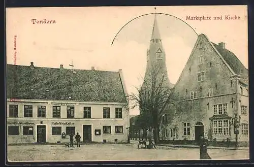AK Tondern, Marktplatz und Kirche