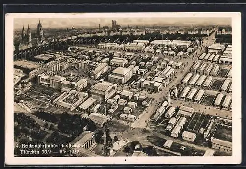 AK München, 4. Reichsnährstands-Ausstellung 1937, Messegelände aus der Luft gesehen