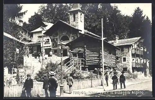 AK Torino, Esposizione 1911, Il villagio Alpino, Ausstellung