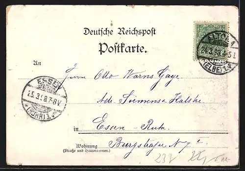 AK Schlesw.-Holstein, Jubil.-Postkarte 1848-1898, Theures Land du Doppeleiche!, Revolution 1848
