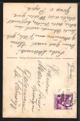 AK Elm, Am Dorfbrunnen, Kirche