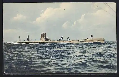 AK U-Boot U21 das 1914 den englischen Kreuzer Pathfinder zum Sinken brachte