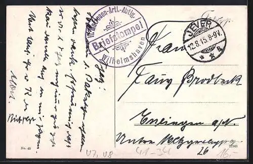 AK Deutsche Unterseeboote U7 und U8 und Kriegsschiff im Hafen