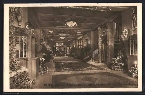 AK Berlin-Tiergarten, Hotel Fürstenhof, Grosse Halle