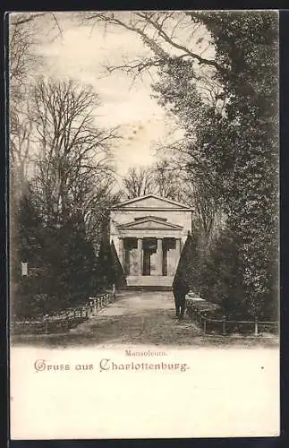 AK Berlin-Charlottenburg, Mausoleum mit Anlage