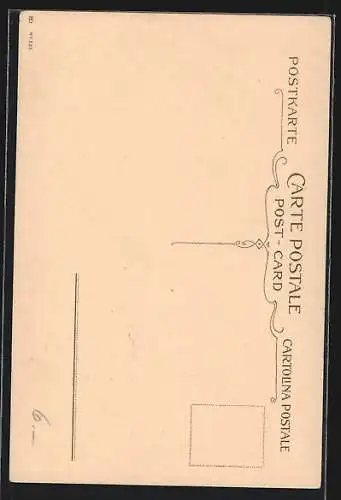 Künstler-AK Portrait einer Dame im Jugendstil