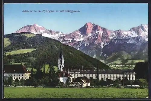 AK Admont, Ortsansicht mit d. Pyhrgass u. Scheiblingstein