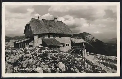 AK Schneealpenhaus, Blick auf die Berge