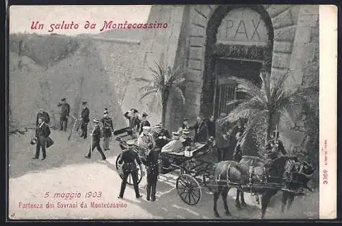 AK Montecassino, Partenza dei Sovrani 1903