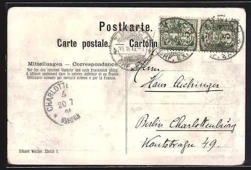 AK Zürich, Eidgen. Sängerfest 1905, Festhütte, Strassenbahn, Dampfer