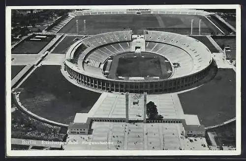 AK Berlin, Olympiade 1936, Reichssportfeld aus der Vogelschau, Luftbild