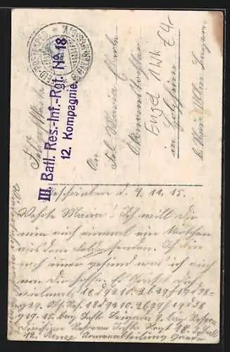 AK Des Kriegers Schutzengel, Engel streckt den Arm nach einem Soldaten in Uniform aus